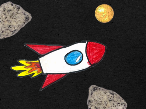 Play Hand-Drawn Rocket Game